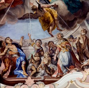 Fresco, Abadía de Novacella, Bressanone, Trentino Alto Adige, Italia de Unknown